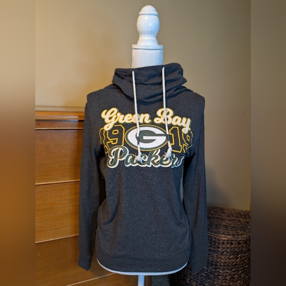 GREEN Bay Packers NFL 1919 Cowl Neck Lightweight Sweatshirt Small - Picture 2 of 13